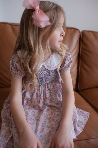 Big bow clip in dusty pink
