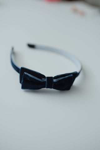 Navy velvet hair band