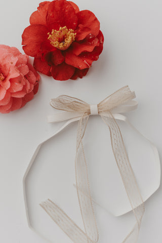 White hair clip