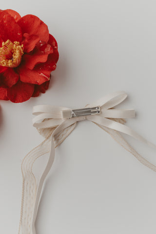 White hair clip