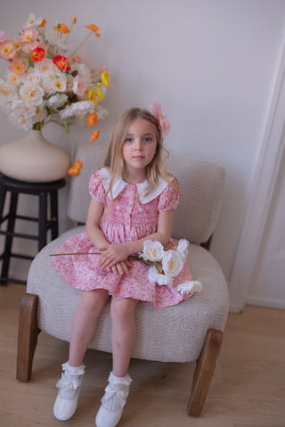 Big bow clip in dusty pink