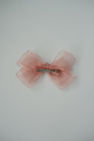 Big bow clip in dusty pink