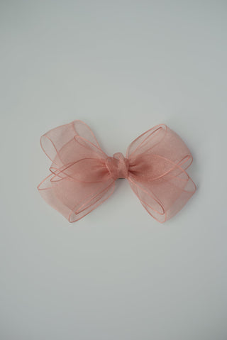 Big bow clip in dusty pink